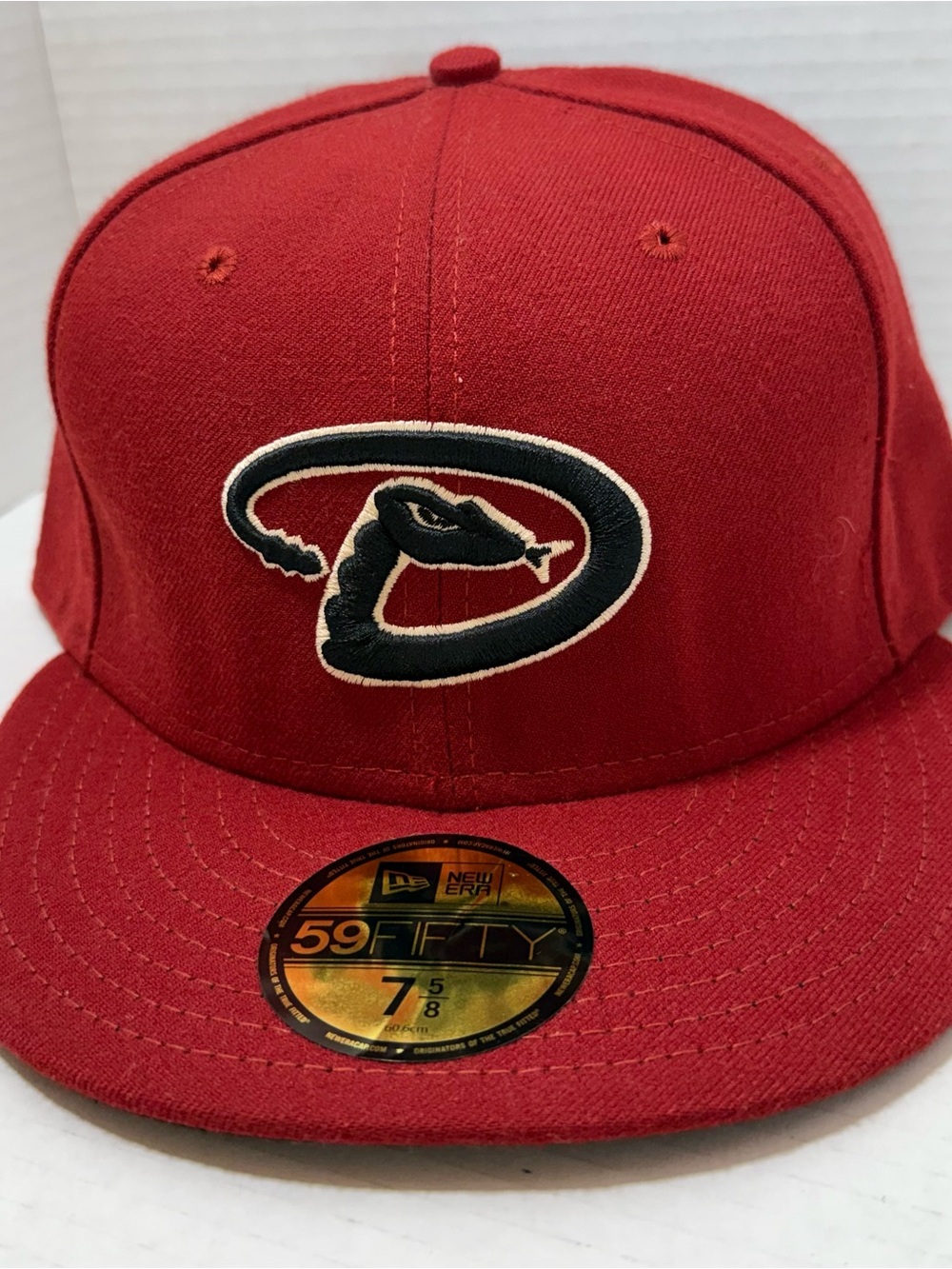 2007 Sedona Red Arizona Diamondbacks On Field Cap 59Fifty 7 5/8